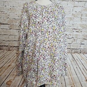 AFRM Women's Diana Fleece Floral Tunic Sweatshirt Sz XL